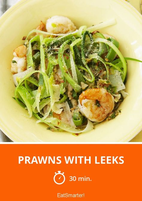 Shrimp And Leek Recipes, Leeks Recipe, Leek Recipes, Healthy Delicious Recipes, Food Shows, Healthy Delicious, Eat Smarter, Freshly Ground, Online Food