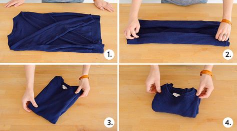 How to fold everything in your dresser, from shirts to shorts, leggings to long-sleeved tees. A no-fuss method for folding your laundry - watch the video! #How-To, #Curbly-Original, #folding, #organization, #dresser, #video, #DIY, #featured, #cleaning, #organizing, #clothing, #hack, #lifehack Organization Dresser, How To Fold Pants, Fold Laundry, Folding Fitted Sheets, Shirt Hacks, Shirt Folding, Clothes Organization Diy, How To Fold, Folding Clothes