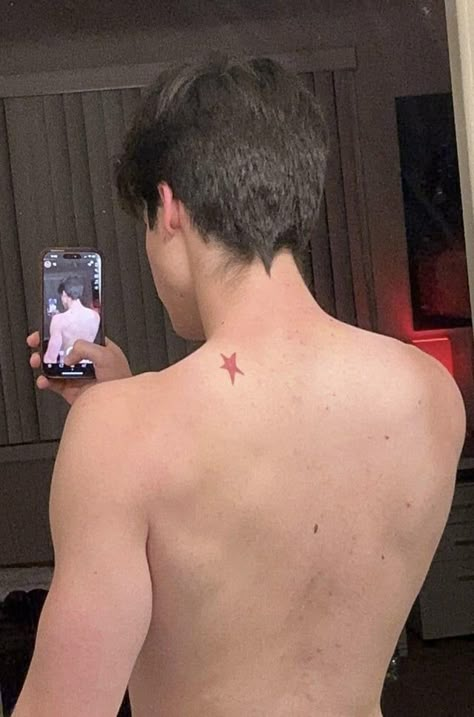 Joestar Birthmark Tattoo, Joestar Birthmark, Birthmark Tattoo, Star Tattoos For Men, Adventure Tattoo, Sigil Tattoo, Red Ink Tattoos, Stardust Crusaders, Poke Tattoo