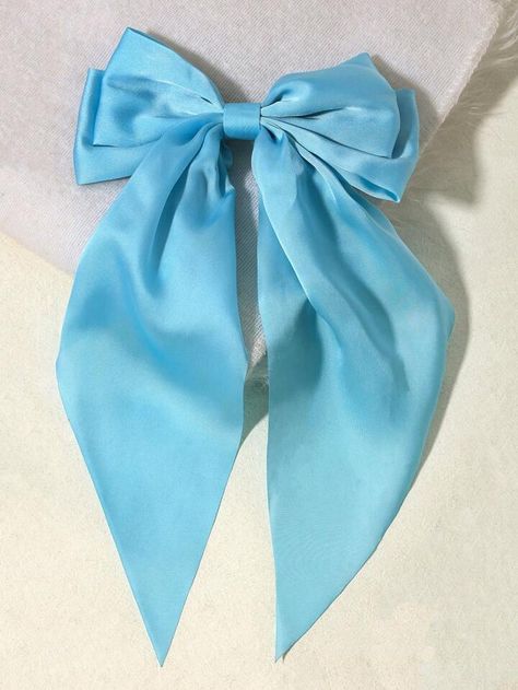 1pc Solid Color Satin Hair Clip With Bowknot Design And Ribbon, Women's Hair Accessory Cute | SHEIN Ribbon Streamers, Halloween Hair Clips, Halloween Hair, Women Halloween, Women's Hair, Eye Design, Bow Hair, Style Hair, Satin Bow