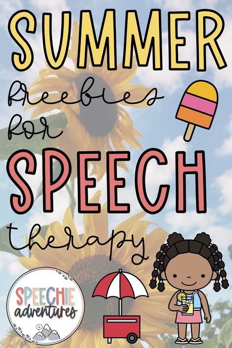 Speech Therapy Freebies, Summer Speech Therapy Activities, Summer Themed Activities, Therapy Corner, Speech Therapy Organization, Speech Therapy Themes, Expressive Language Activities, Summer Bucket List For Teens, Bucket List For Teens