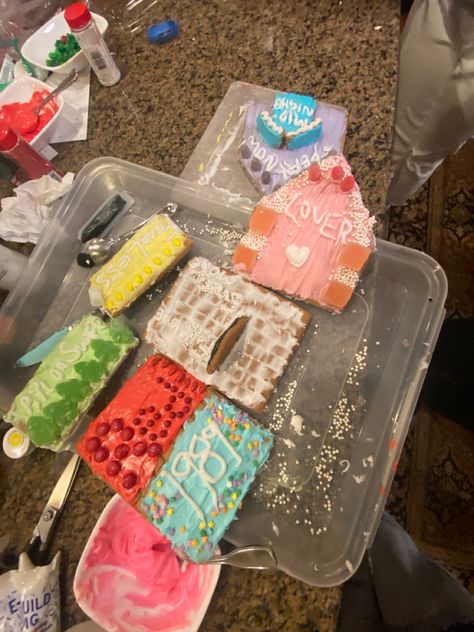 Taylor Swift Themed Gingerbread House, Lover House Gingerbread House, Gingerbread House Taylor Swift, Eras Tour Gingerbread House, Taylor Swift Gingerbread House Ideas, Poptart Gingerbread House Ideas, Taylor Swift Gingerbread House, Taylor Swift Gingerbread, Preppy Gingerbread House