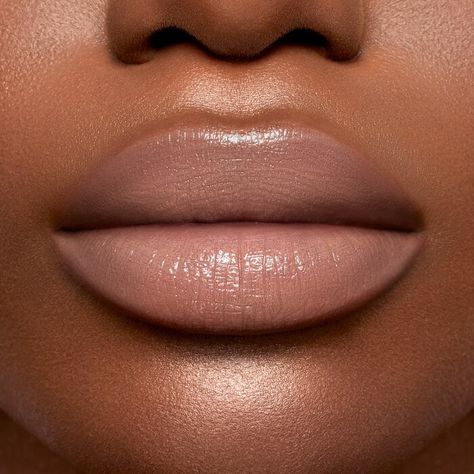 Light Brown Lipstick, Guys Eyebrows, Brown Skin Makeup, Brown Lipstick, Natasha Denona, Makeup Photography, Glossy Lips, Dry Lips, Brown Skin