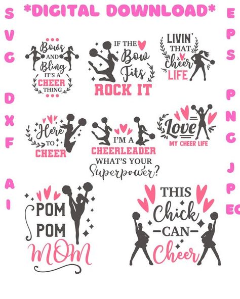 Short Cheer Quotes, Svg Cheerleading Free, Cheerleader Shirts Ideas, Cheer Base Quotes, Cheer Quotes Short, Cheer Designs For Shirts, Cheerleader Tshirt Designs Ideas, Cheerleader Shirt Ideas, Cheer Sayings Quotes