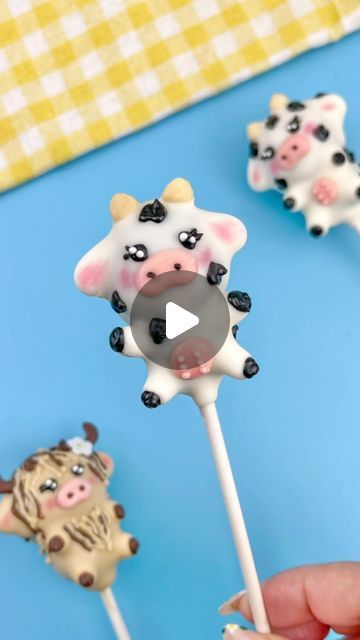 Highland Cow Cake Pops, Highland Cow Cake, Maria Gomez, Background Tutorial, Cow Cake, Cow Cakes, Baking Cake, Cake Pop, Cakepops