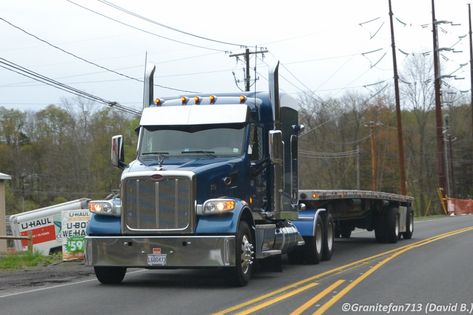 Peterbilt 567 with a Flatbed | Trucks, Buses, & Trains by granitefan713 | Flickr Truck Top, Peterbilt, Semi Trucks, Buses, Trucks, Train, Vehicles