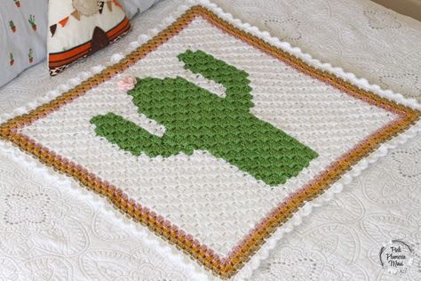 Crochet C2C Cactus Baby Blanket Side Crochet Borders For Blankets, Crochet C2c Pattern, Zig Zag Crochet, Crochet Baby Blanket Beginner, C2c Crochet Blanket, Amigurumi For Beginners, Crochet Cactus, Crochet For Beginners Blanket, Pola Amigurumi