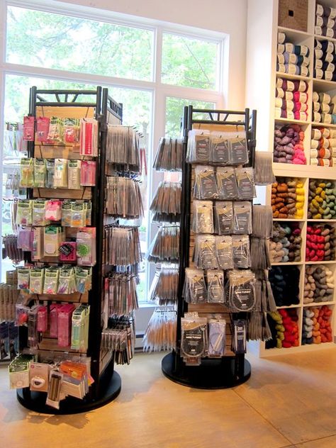 Gift Shop Interiors, Yarn Display, Store Shelves Design, Street Parking, Small Business Organization, Bookshelf Desk, Shop Layout, Retail Store Design, Yarn Store