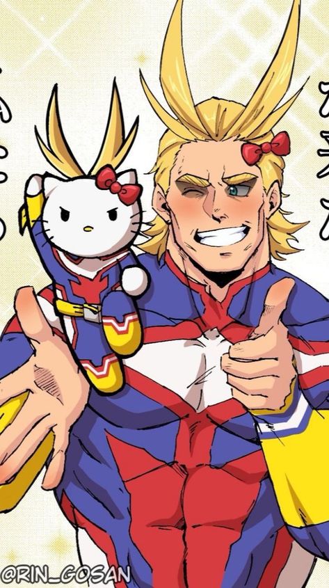 Toshinori Yagi, Goof Troop, Hello Kit, Hello Kitty Backgrounds, All Might, Buko No Hero Academia, Anime Crossover, My Hero Academia Episodes, Hero Academia Characters