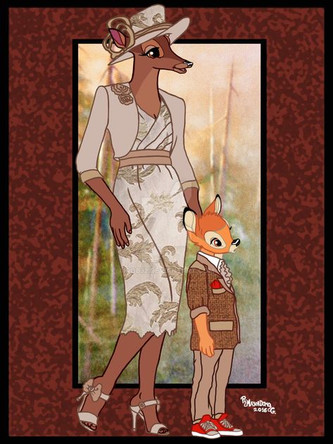 Madre de Bambi (Model Mother of Bambi) by Rob32 Bambi Human Version, Zootopia Crossover, Bambi Fanart, Humanized Animals, Disney Characters As Humans, The Lion King Characters, Humanized Disney, Bambi Art, Disney Au