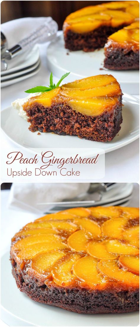 Peach Upside Down Cake, Buckwheat Cake, Rock Recipes, Ginger Peach, Peach Cake, Cake Easy, Peach Recipe, Business Startup, Dessert Cake