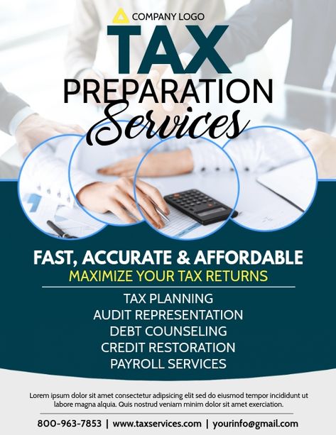 tax services, tax preparation, tax ads, tax accountant flyers, income tax flyers, tax professional services. Tax Season Advertising, Tax Flyer, Income Tax Preparation, Tax Consulting, Tax Prep, Tax Day, Tax Accountant, Tax Time, Business Flyers