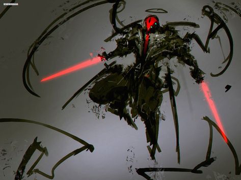 ArtStation - Speedpaint Red Swords Scifi Armor, Cyberpunk Character Design, Sci Fi Rpg, Sci Fi Tech, Cyberpunk Character, Anime Warrior, Mythical Creatures Art, Robots Concept, Robot Concept Art