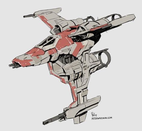 Scifi Fighter Spacecraft, Sci Fi Fighter Ship, Sci Fi Fighter, Star Wars Starfighter, Star Wars Ships Design, Helmet Concept, Space Ships Concept, Space Engineers, Star Wars Spaceships