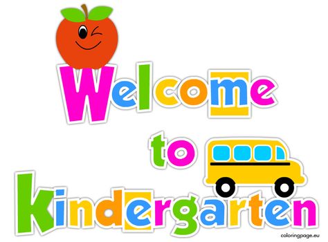 Welcome to Kindergarten Welcome Kindergarten Ideas, Welcome To Kindergarten Door Ideas, Welcome To Kindergarten Sign, Welcome Kindergarten, Nursery Class Decoration, Kindergarten Registration, Kindergarten Clipart, Welcome To Preschool, Kindergarten Logo