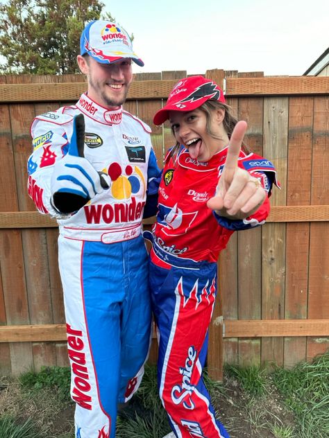 Ricky Bobby and Cal Naughton Jr Cal And Ricky Bobby Costume, Ricky And Lucy Costume Trailer Park Boys, Ricky Bobby And Cal Naughton Jr Costume, Ricky Bobby Halloween Costume, Ricky Bobby Couple Costume, Ricky Bobby And Wife Costume, Talladega Nights Costume, Ricky Bobby Costume, Wine Tour Outfit