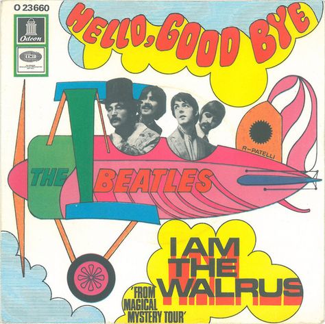 The Beatles - Hello, Goodbye / I Am The Walrus (1967, A1A, Airplane Cover, Vinyl) | Discogs Hello Goodbye Beatles, Beatles Records, Genius Lyrics, I Am The Walrus, Beatles Albums, Lennon And Mccartney, Hello Goodbye, Beatles Art, Ray Charles