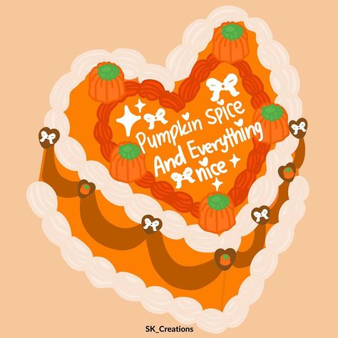 Pumpkin Spice And Everything Nice 🧡🎃✨🍰🎀

#skcreations #pumpkinspiceandeverythingnice #softgirl #cozyaesthetic #coquette #fallaesthetic #pumpkinspice #cozygirl #softera #coquettefall #vintageheartcake #halloweencake #focusongrowthlettering #focusongrowthdoodles #cozyseason #artistoninstagram #stickershop #autumnlover #autumnaesthetic #womenofillustration #ladieswhodesign #womenofcreation #creativewomencommunity #creativewomenclub #ladiesofillustration #worldwideartfeature #designedfortheworld #sketchbookapp #letteringladies #womenoftype Pumpkin Spice Illustration, Spice Illustration, Fall Widgets, Sketchbook App, Vintage Heart Cake, Sally Skellington, Pumpkin Queen, Pumpkin Spice And Everything Nice, Cake Illustration