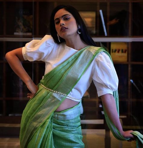 In frame: @nanditaswethaa 😍 Makeup @beautyunveiled_by_jeevi  Draping @saisubha_hairstylist  PC @irst_photography  Saree @hersexclusive  Designer Blouse Ideas #sareeblouseinspiration  DM for credits or Removal DM for Paid Promotions  Tag your picture  #fascinateblouses  to get featured on this page  #bridalblouses #blouses #trendyblouse #designerblouse #Chicblouses #bridesofinstagram #designerblouseideas #saree #sareelove #loveforsaree #blousebackdesign #southindianbride #sareeblousedesigns #sle Full Sleeve Designs For Blouse, Trending Blouse Design, South Indian Blouse, Fat Arms, Full Sleeves Design, Lehenga Saree Design, Full Sleeve Blouse, Fancy Saree, Saree Blouse Neck Designs