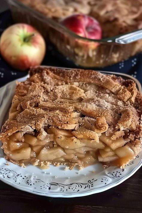 3 INGREDIENT APPLE PIE CAKE Apple Cake With Canned Apple Pie Filling, Apple Pie Cake Recipe, Pie Cake Recipe, Apple Pie Cake, Vegan Egg Replacement, Recipes Using Cake Mix, Easy Recipies, Apple Dishes, Baked Cake