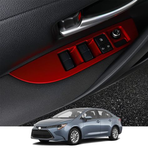 PRICES MAY VARY. ✔【Applicable models】：for Toyota Corolla 219 2020 2021 2022 ✔【High-Quality Materials】:Made of high-quality ABS material, the surface is smooth, and the processing is exquisite. No fade, high temperature resistant, easy to clean. ✔【Easy To installation】:The installation is easy and the adhesive is high-quality. Just clean the surface and paste it on. If the temperature is too low, it is recommended to use a hot air gun to heat the tape first. ✔【Other Advantages】:Sports red Trims a Switch Decoration, Custom Interior, Toyota Corolla, Abs Material, Door Handle, Hot Air, High Temperature, Interior Accessories, Door Handles