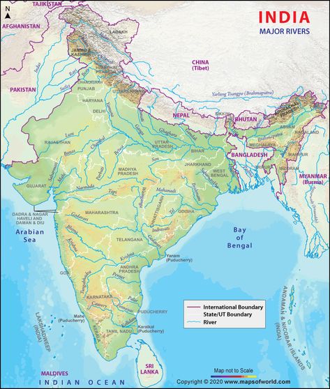 Rivers of India River Map Of India, India Map Full Hd, Indian River Map, Rivers In India, Rivers Of India, Ancient India Map, India World Map, World Geography Map, Map Of India