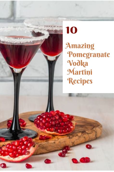 Pomegranate vodka martini recipes are perfect any time of year. Next time you're in the mood for a pomegranate cocktail, try one of these ten amazing pomegranate martini recipes. Pomegranate Martini Recipe Vodka, Pama Liquor Recipes Cocktails, Pomtini Recipe, Pomegranate Vodka Cocktail, Vodka Martini Recipes, Pomegranate Martini Recipe, Recipes Fine Dining, Pomegranate Cocktail Recipes, Coconut Martini