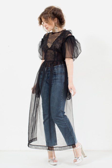 Trend|10 ways to style a sheer dress| Kain Tile, Sheer Overlay Dress, Hippie Mode, Boho Mode, Sheer Shirt, Linnet, Wardrobe Style, Sheer Top, Sheer Dress