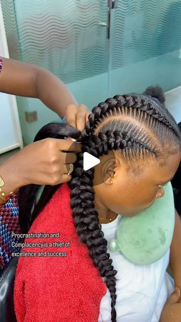 Feeding Cornrows Braids, Womens Cornrows Styles, Underbraid Styles, 4 Braided Ponytail, 2 Boho Feed In Braids, Long Ponytail Hairstyles, Hair Braid Patterns, Long Ponytail, Fishtail Braid Hairstyles