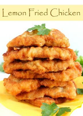 LEMON FRIED CHICKEN RECIPE - Learn to make delicious, golden, crispy chicken with this easy lemon fried chicken recipe. Creates tender/crispy chicken breast pieces with a lovely golden coating, great with mashed, boiled or fried potatoes. Chicken Breast Pieces, Crispy Chicken Breast, Chicken Schnitzel, Lemon Chicken Recipe, Fried Chicken Recipe, Fried Chicken Breast, Fried Chicken Recipes, Budget Friendly Recipes, Fried Potatoes