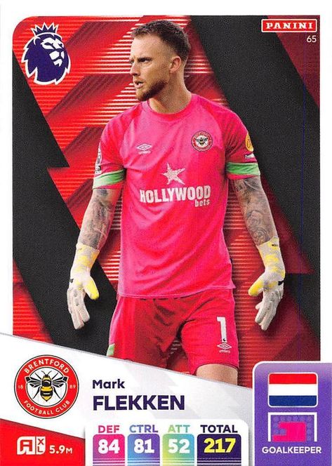 2025 Panini Adrenalyn XL Premier League #65 - Mark Flekken - Brentford Adrenalyn Xl, Football Club, Premier League, Soccer, Football, Quick Saves, American Football