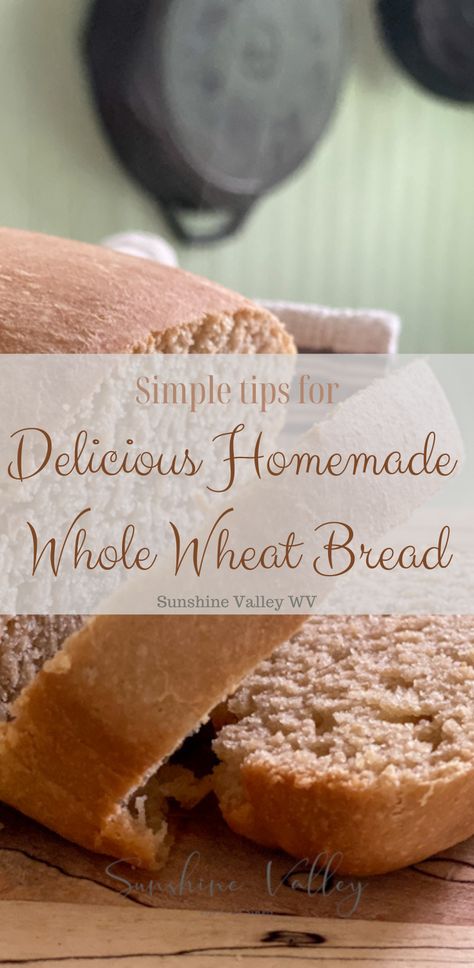 Half Whole Wheat Bread Recipe, Whole Wheat Fry Bread, Whole Wheat French Bread, Homestyle Recipes, Homemade Whole Wheat Bread, Whole Wheat Bread Recipe, Healthy Breads, Wheat Bread Recipe, Tasty Bread Recipe