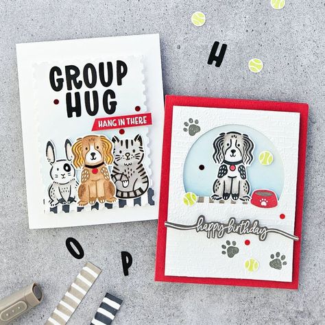 Stampin' Up! | Stamps, Paper, Kits, More | Now that this month’s #CreativeChallengeSU is over, we want to know! Did you love the THIS color combo? Or were you a bigger fan of THAT?… | Instagram Stampin Up Pets And More Cards, Stampin Up Pets & More, Pets And More Stampin Up Cards, Stampin Up Pets And More, Masculine Birthday Cards, Colorful Animals, June 2022, Get Well Cards, Animal Cards