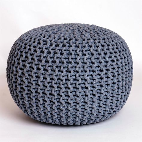 Knitted Pouffe, Stool Living Room, Storage Furniture Living Room, Living Room Stools, Foot Stool, Living Room Storage, Garden Gifts, Book Gifts, Storage Furniture