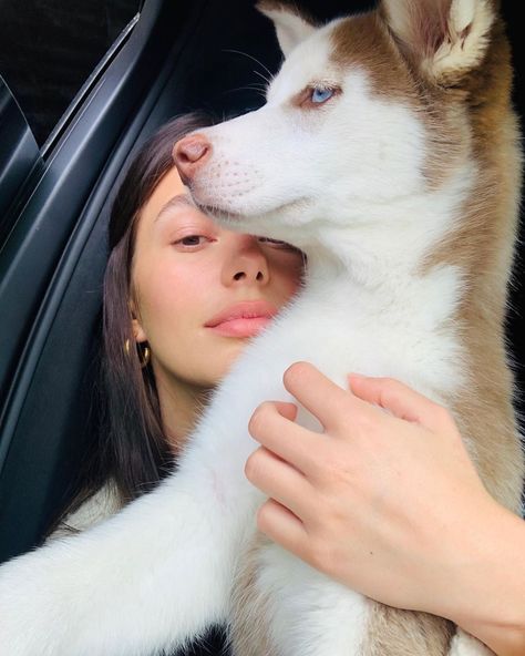 Camila Morrone, In A Car, Puppy Eyes, Still Working, A Car, Husky, Instagram