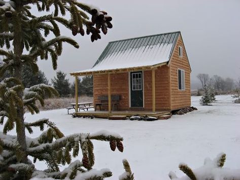 12x16 Cabin, Small Hunting Cabin, Diy Cabins, Lofted Cabin, Cabin Loft, Off Grid House, Hunting Cabin, Guest Cabin, Cubby Houses