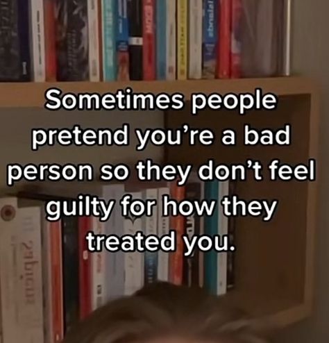 sometimes people pretend you're a bad person so they don't feel guilty for how they treated you You’re Not A Bad Person, Not A Bad Person Quotes, Sometimes People Pretend You're A Bad, I Am A Bad Person, Anna Jacobs, Bad People, Sometimes People, Inspiring Thoughts, Bad Memes