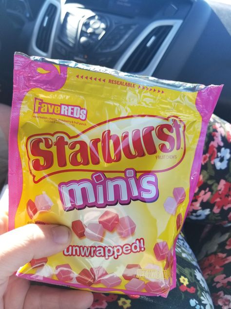 This bag of Starbursts only has red and pink ones Starburst Minis, Starburst Candy, Strawberry Birthday, Sleepover Ideas, Friday Morning, Birthday List, Snack Recipes, Opal, Gift Ideas