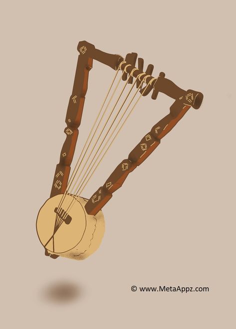 Ethiopian Musical Instruments, Ethiopian Instruments, Ethiopian Drawing, Habesha Art, Ethiopia Art, Ethiopian Art, Egyptian Furniture, Ethiopian Flag, Ethiopian Restaurant