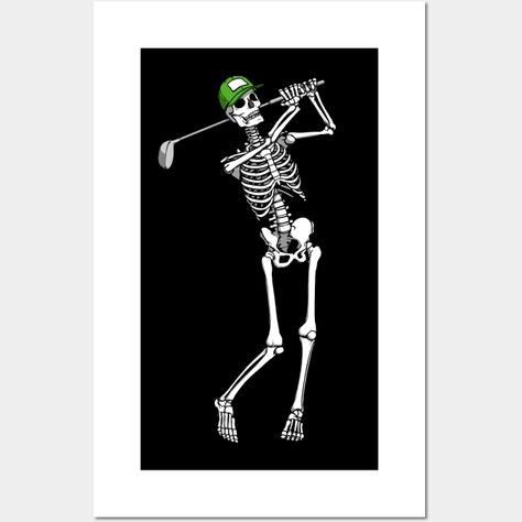 Golf Tattoo, Halloween Golf, Golf Halloween, Golf Funny, Funky Prints, Golf Prints, Golf Design, Funny Golf, Golf Humor