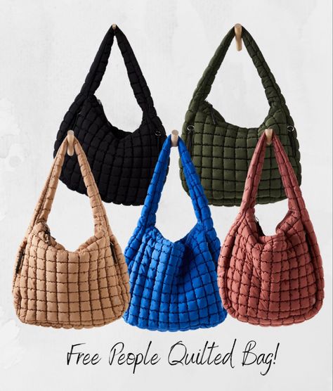 Cheap Quilted Shoulder Bag For Everyday, Fp Quilted Bag, Affordable Quilted Square Shoulder Bag, Trendy Quilted Winter Bag, Free People Tote Bag, Free People Crossbody Bag, Free People Bag, Free People Quilted Bag, Free People Carryall