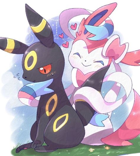 Umbreon X Sylveon, Umbreon And Sylveon, Umbreon Espeon, Matching Wallpaper, The Story, On Twitter, Twitter, Black, Art