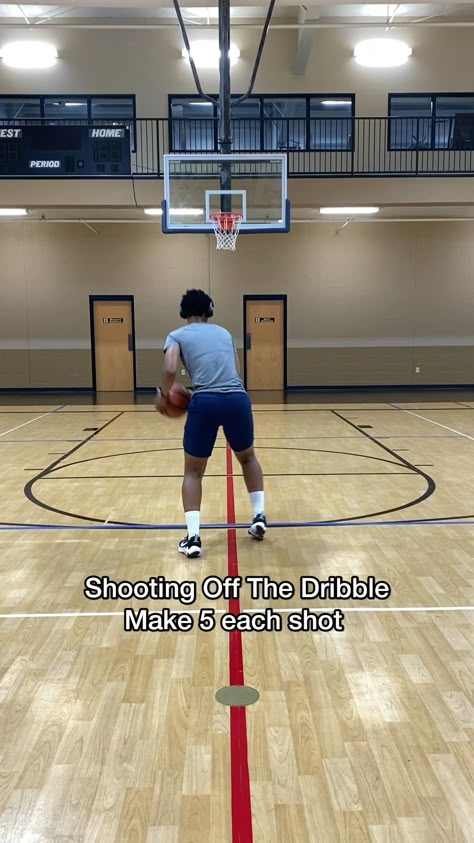 Improve your shooting off the dribble with this workout. #basketball #skills #tips #workout Basketball Agility Workouts, Get Better At Basketball, Motivation Basketball, Workouts Basketball, Basketball Shooting Drills, Workout Basketball, Basketball Training Drills, Agility Workouts, Basketball Workouts Training