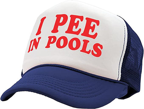 Funny Dares, Pool Funny, Fun Hat, Cool Hats, Gag Gifts, Trucker Cap, Retro Style, Caps Hats, Trucker Hat