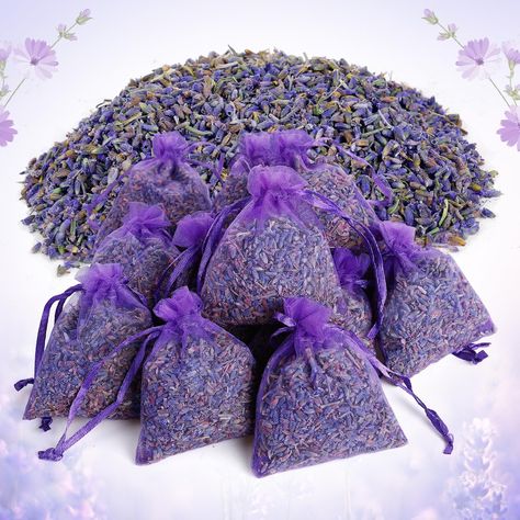 PRICES MAY VARY. Long-Lasting Fragrance: Our lavender sachet bags are made from selected natural dried lavender buds, offering a naturally rich and long-lasting scent. The superior quality ensures that the fragrance remains potent for an extended period, keeping your surroundings pleasantly aromatic. Freshens Air: Our lavender sachets for moths help to freshen the air. By placing these lavender sachets in key areas around your home, such as closets, drawers, and storage spaces, you can enjoy a c Wax Air Freshener, Dried Lavender Flowers, Sachet Bags, Lavender Buds, Lavender Bags, Lavender Sachets, Car Freshener, Dried Lavender, Lavender Scent