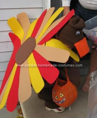 Homemade Turkey Costume: When my 2-year old son came up with the creative idea of a Turkey Costume, I did my best to bring his idea to life. It was inexpensive and simple- and Diy Turkey Costume Kids, Diy Costumes For Boys, Night Costume, Turkey Costume, Diy Turkey, Diy Outfits, Turkey Wings, Homemade Costume, Turkey Trot