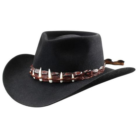 Akubra The Croc Everything Australian ❤ liked on Polyvore featuring accessories Akubra Hat, Aussie Hat, Australian Hat, Sombrero Cowboy, Akubra Hats, Crocodile Dundee, Chapeau Cowboy, Mens Gear, Crocodiles