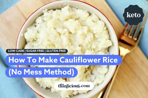 High Carb Vegetables, Carbs In Vegetables, Make Cauliflower Rice, Cauliflower Rice Easy, Vegetable Chart, Ditch The Carbs, How To Make Cauliflower, Cauliflower Mashed Potatoes, Riced Cauliflower