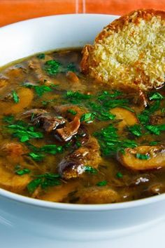 Pot Roast Mushroom Soup from Closet Cooking. This is delicious! Leftover Pot Roast, Cooking Quotes, Mushroom Soup Recipes, Best Soup Recipes, Roasted Mushrooms, Pot Roast Recipes, Broth Recipes, Beef Soup, Crock Pot Soup