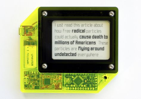 What is Discursive Design? - Core77 Discursive Design, To Do App, E Ink Display, Speculative Design, Creative Apps, E Ink, Pcb Design, Devices Design, Computer Case